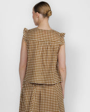 Load image into Gallery viewer, TLP Polly Top in Chestnut Gingham Check