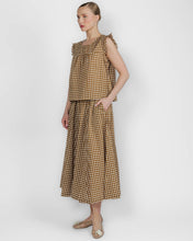 Load image into Gallery viewer, TLP Lulu Skirt in Chestnut Gingham Check