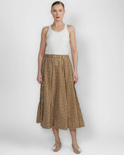 Load image into Gallery viewer, TLP Lulu Skirt in Chestnut Gingham Check