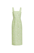 Load image into Gallery viewer, Coco Shop Long Slip Dress in Lime Shell