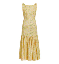 Load image into Gallery viewer, Coco Shop Low Back Dress in Yellow Hibiscus