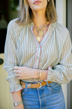 Load image into Gallery viewer, Harper Top in Floral Stripe