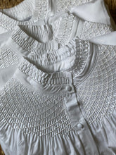 Load image into Gallery viewer, Andion Camelia Long Sleeve Blouse in White Poplin with White Embroidery
