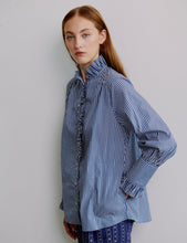 Load image into Gallery viewer, APOF Annemone Blue and White Striped