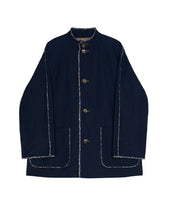 Load image into Gallery viewer, APOF Deva Jacket in Caramel/Navy Stripes-Reversible