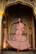 Load image into Gallery viewer, De Castro Pink Striped Linen Skirt