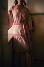 Load image into Gallery viewer, De Castro Pink Striped Linen Skirt