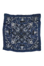 Load image into Gallery viewer, Maison Lecomte Flament Wool and Cashmere Bandana Scarf in Navy
