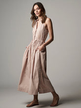 Load image into Gallery viewer, Hevron Blush Stripe Stella Dress