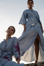 Load image into Gallery viewer, De Castro Light Denim Swan Dress