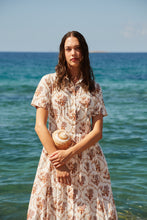Load image into Gallery viewer, Evi Grintela Nellie Shirt Dress in Brown Shells