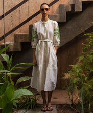 Load image into Gallery viewer, Pine Dress in Off White and Olive