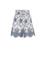 Load image into Gallery viewer, Loretta Caponi Rochetta Shorts in Persian Blue Broderie Anglaise