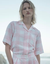 Load image into Gallery viewer, Thierry Colson Zouk Safari Shirt in Pink Vichy