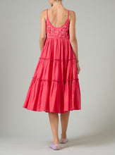 Load image into Gallery viewer, Thierry Colson Veruschka Dress in Raspberry Wildflower Embrodiery