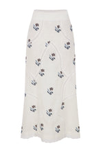 Load image into Gallery viewer, Lug Von Siga Linen Liza Skirt with Embroidery and Lace Insets