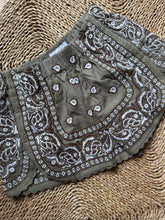 Load image into Gallery viewer, Embroidered Bandana Shorts Army Green