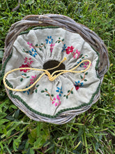 Load image into Gallery viewer, Handcrafted Italian "Panarino" Basket Handbag in Multi Color Floral Vine