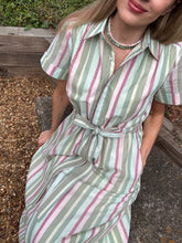 Load image into Gallery viewer, Maggie Dress in Sea Glass Stripe