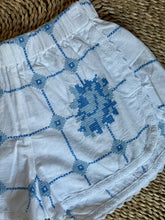 Load image into Gallery viewer, Blue Roses Embroidered Shorts