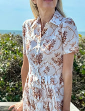 Load image into Gallery viewer, Evi Grintela Nellie Shirt Dress in Brown Shells
