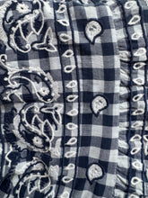 Load image into Gallery viewer, Embroidered Bandana Pareo- Yellow/Navy Check/Brown