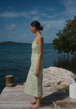 Load image into Gallery viewer, Coco Shop Long Slip Dress in Lime Shell