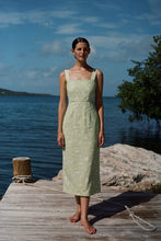 Load image into Gallery viewer, Coco Shop Long Slip Dress in Lime Shell