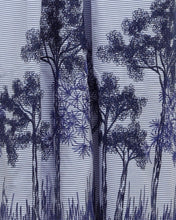 Load image into Gallery viewer, Loretta Caponi Hand Embroidered Blue and White Striped Delfinia Dress