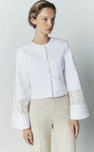 Load image into Gallery viewer, Destree Ruby Borderie Anglaise trimmed Cotton Poplin Jacket
