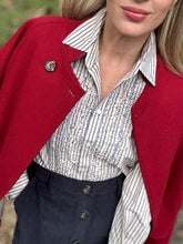 Load image into Gallery viewer, Diega Castilana Organic Cotton Blouse in Ecru/Marine