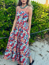 Load image into Gallery viewer, Coco Shop Skinny Strap Poof Dress in Flower Heads