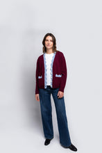 Load image into Gallery viewer, The Jakob Heirloom Cardigan in Burgundy