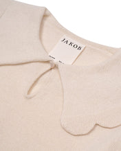 Load image into Gallery viewer, The Jakob Scalloped Heirloom Sweater in Cream