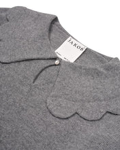 Load image into Gallery viewer, The Jakob Scalloped Heirloom Sweater in Grey