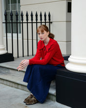 Load image into Gallery viewer, The Jakob Scalloped Heirloom Sweater in Red