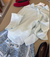 Load image into Gallery viewer, Embroidered Bandana Shorts Light Blue