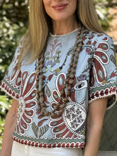 Load image into Gallery viewer, Lug Von Siga Blue Mulitcolor Dakota Top