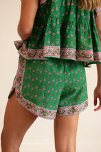 Load image into Gallery viewer, Mille Lani Short in Green and Pink French Provencal Print