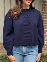 Load image into Gallery viewer, The Tiny Big Sister Navy Buttoned Cardigan