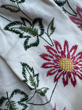 Load image into Gallery viewer, Vintage Italian Linen Skirt Floral Garlands