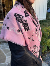 Load image into Gallery viewer, Maison Lecomte Flament Wool and Silk Bandana Scarf in Pink
