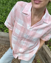 Load image into Gallery viewer, Thierry Colson Zouk Safari Shirt in Pink Vichy