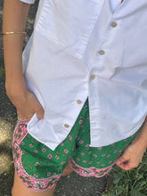 Load image into Gallery viewer, Mille Lani "Boxer" Short in Green and Pink French Provencal Print