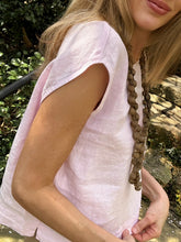 Load image into Gallery viewer, Hartford Howie Woven Top in Dune and Pink