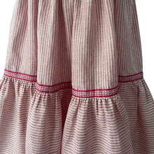 Load image into Gallery viewer, De Castro Pink Striped Linen Skirt