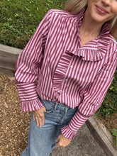 Load image into Gallery viewer, APOF Annemonne Blouse in Pink Stripe