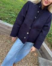 Load image into Gallery viewer, Antik Batik Bao Quilted Fil-coupe Jacket in Navy