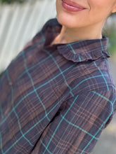 Load image into Gallery viewer, Secular Rene Chocolate Plaid Blouse