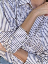 Load image into Gallery viewer, Diega Castilana Organic Cotton Blouse in Ecru/Marine